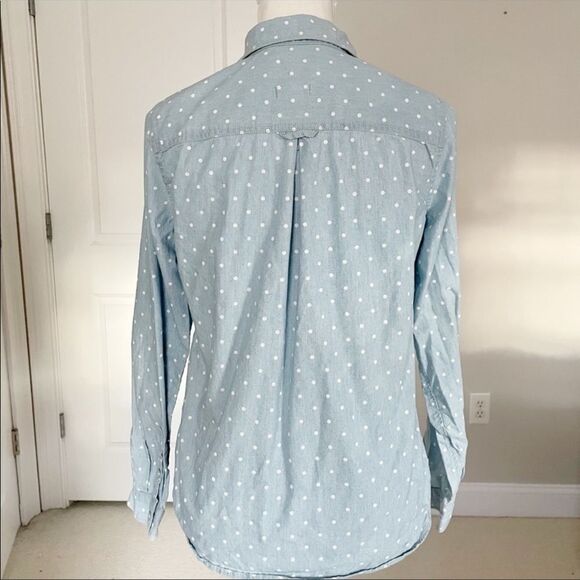 Madewell Chambray Polk Dot Button Down - Picture 5 of 8